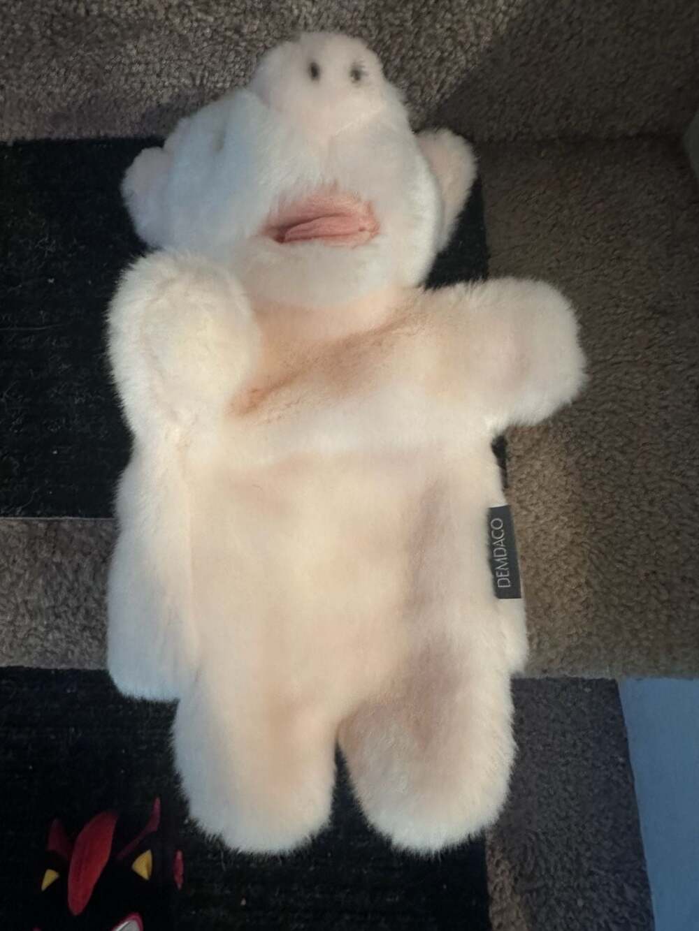 DEMDACO Pink Pig Plush Hand Puppet Toy